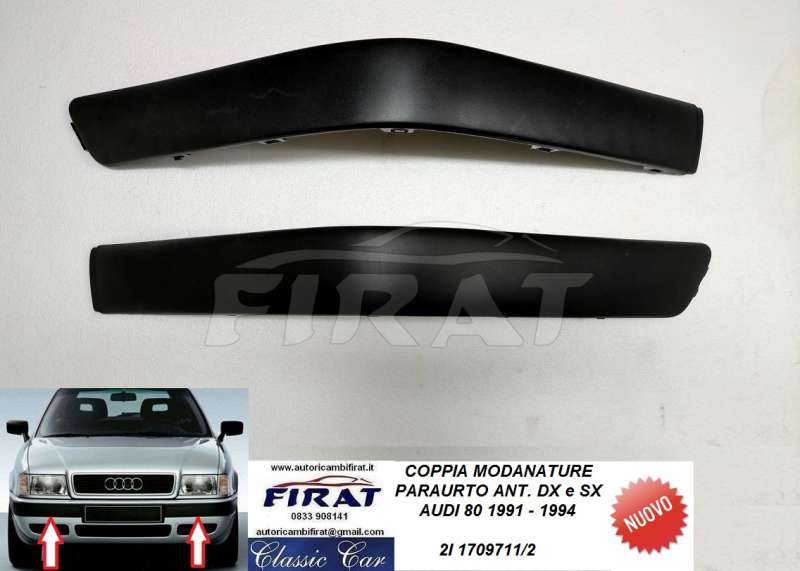 MODANATURA PARAURTO AUDI 80 91 - 94 ANT.DX E SX